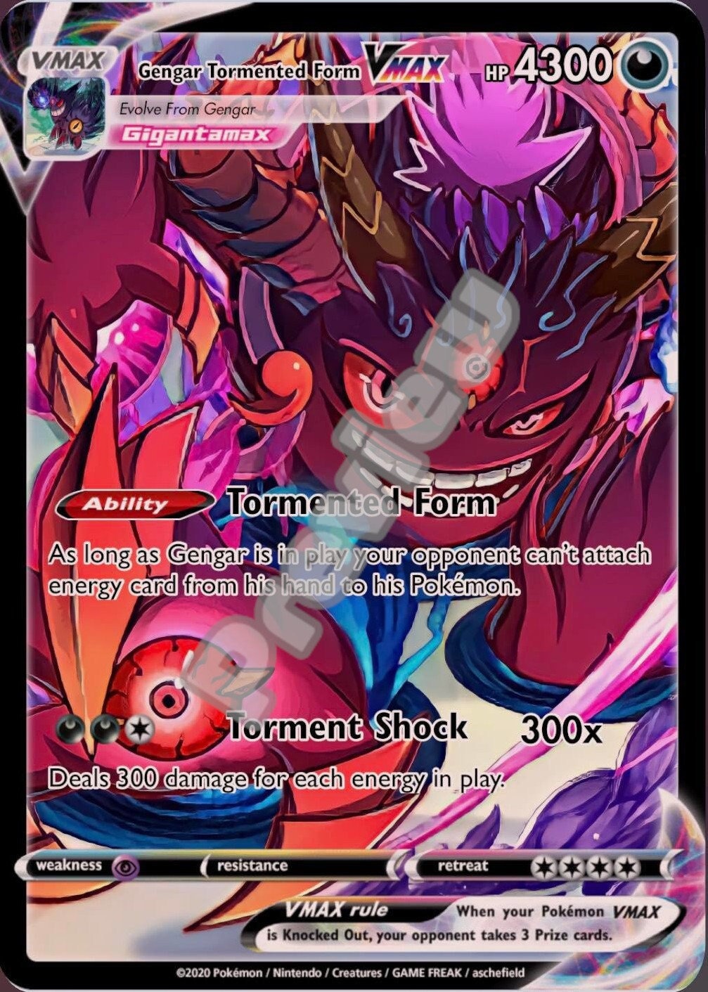 ゲンガー 苦悶の姿 VMAX ポケモンカード - Etsy 日本