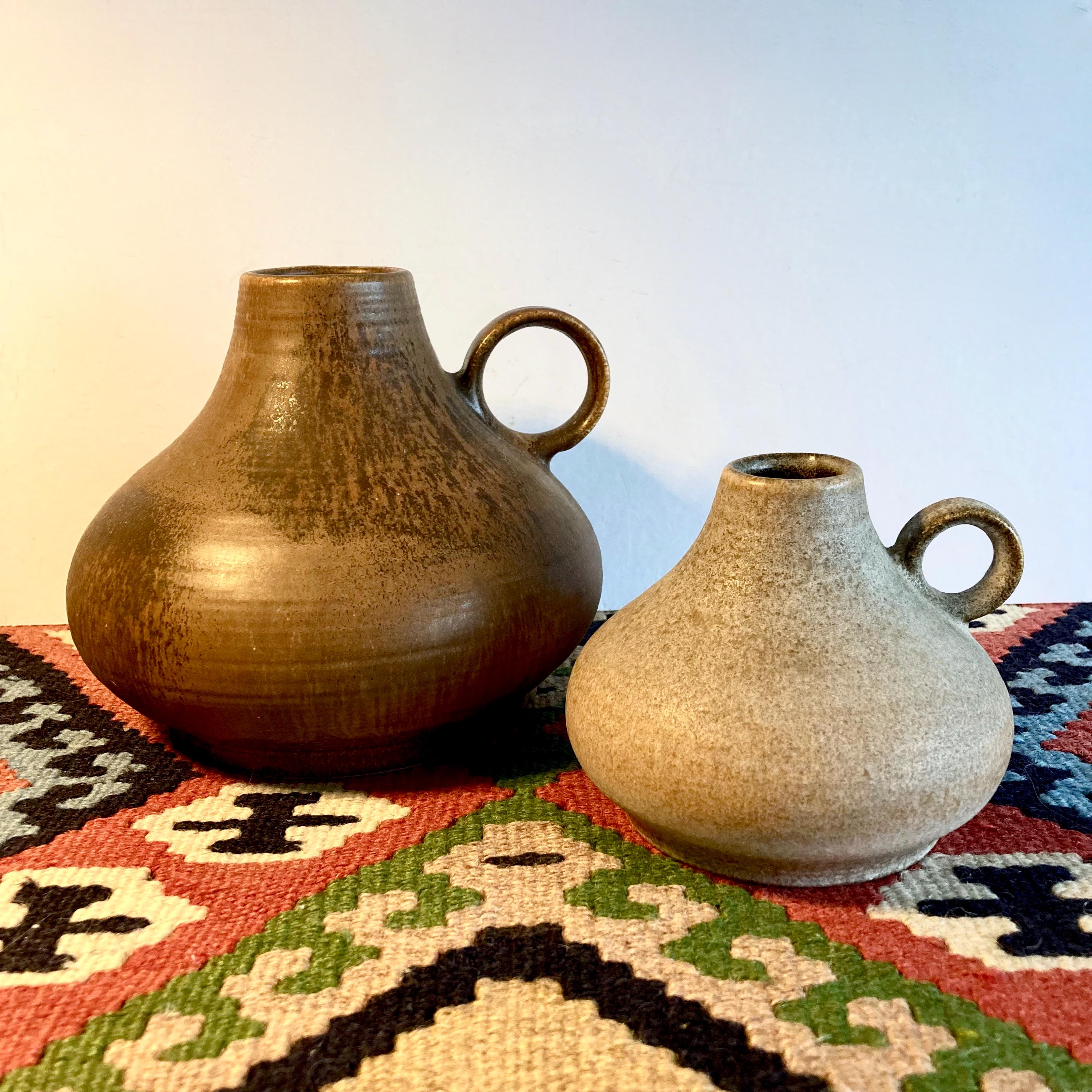 西ドイツミッドセンチュリー陶器の花瓶2個セット：Steuler Keramik社製