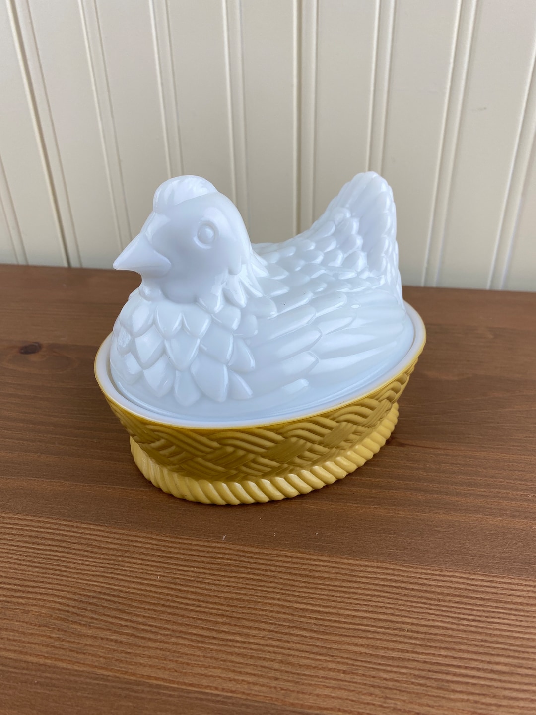 Vintage Avon White Milk Glass Hen on Nest Trinket Dish - Etsy