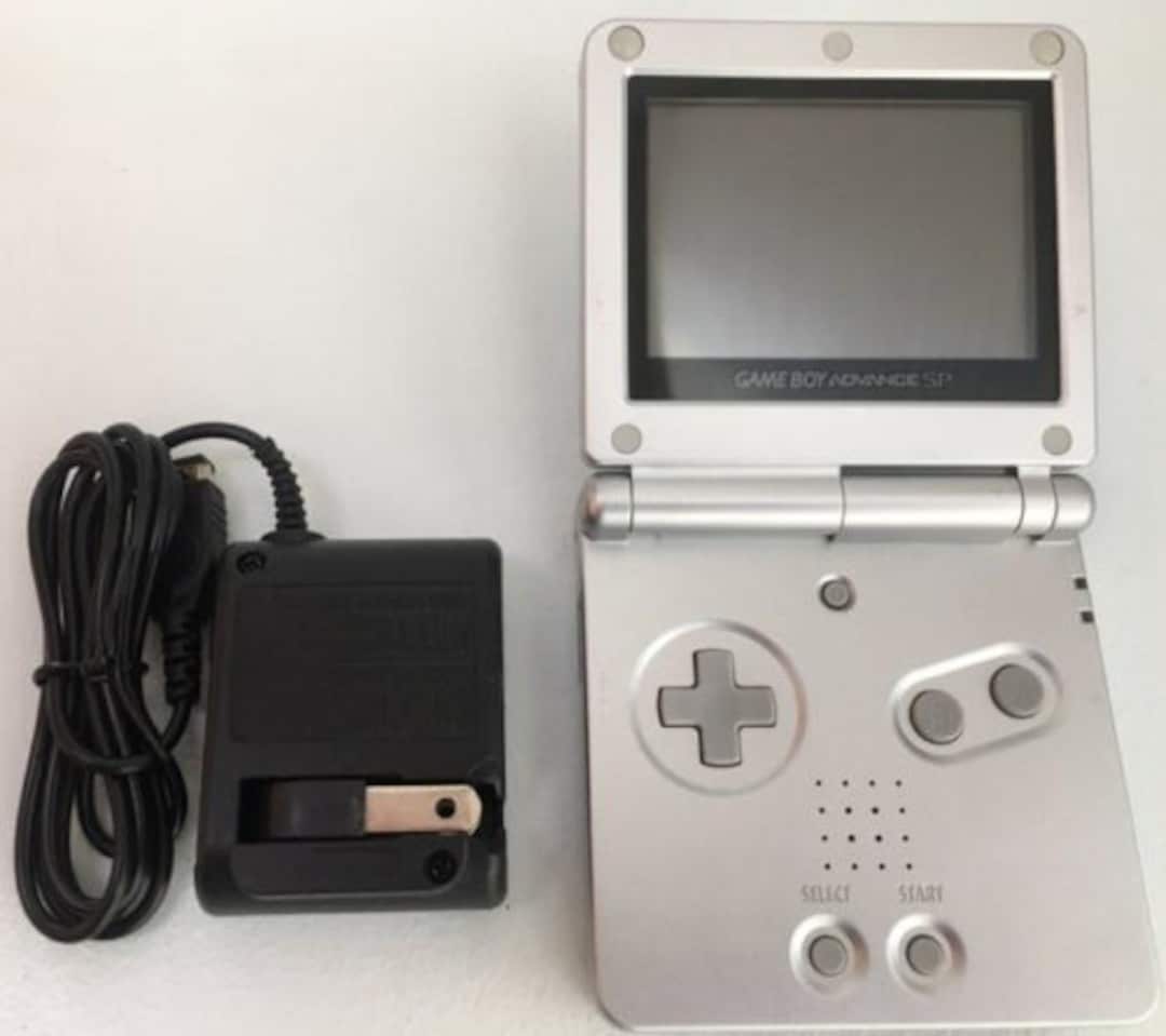 Authentic Nintendo Game Boy Advance SP - Platinum Silver - With