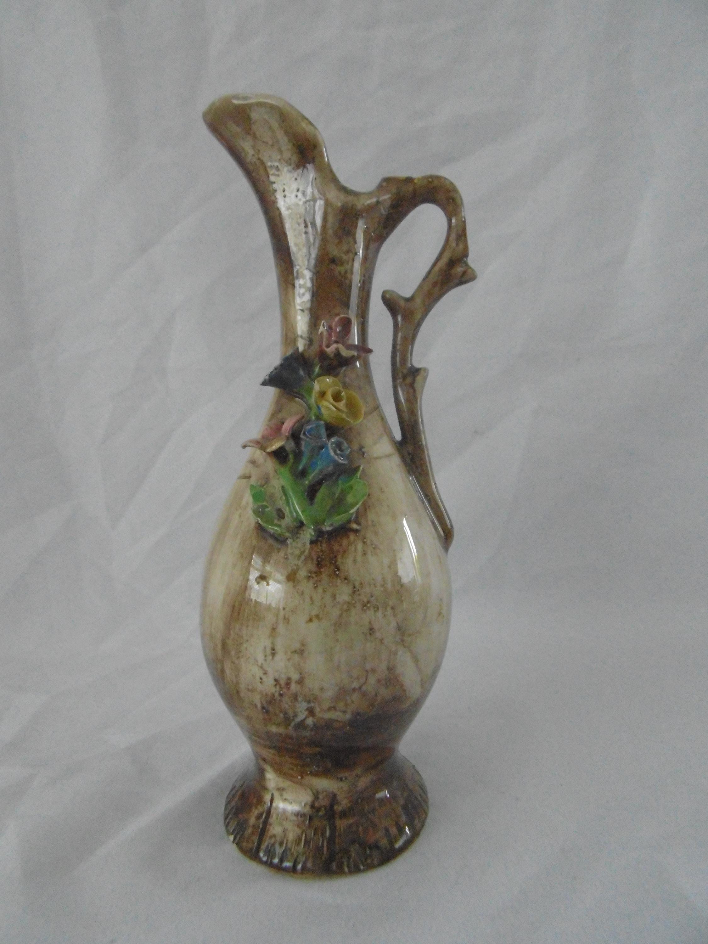 カポディモンテ バロック様式の花飾り付き水差し 1950 年代 - Etsy 日本