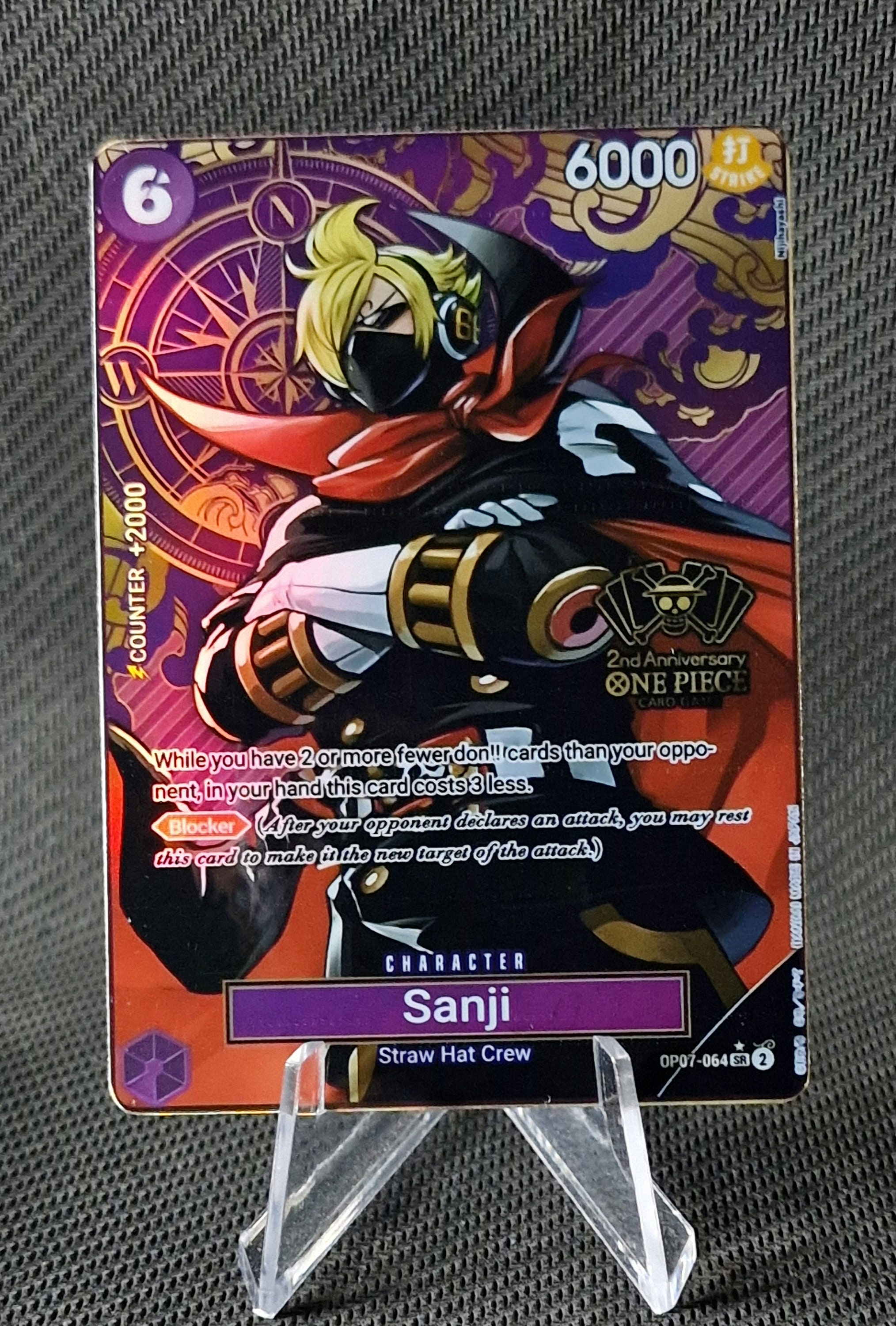 ワンピース プロキシカード ホロ - サンジ OP07-064 キャラクター2周年