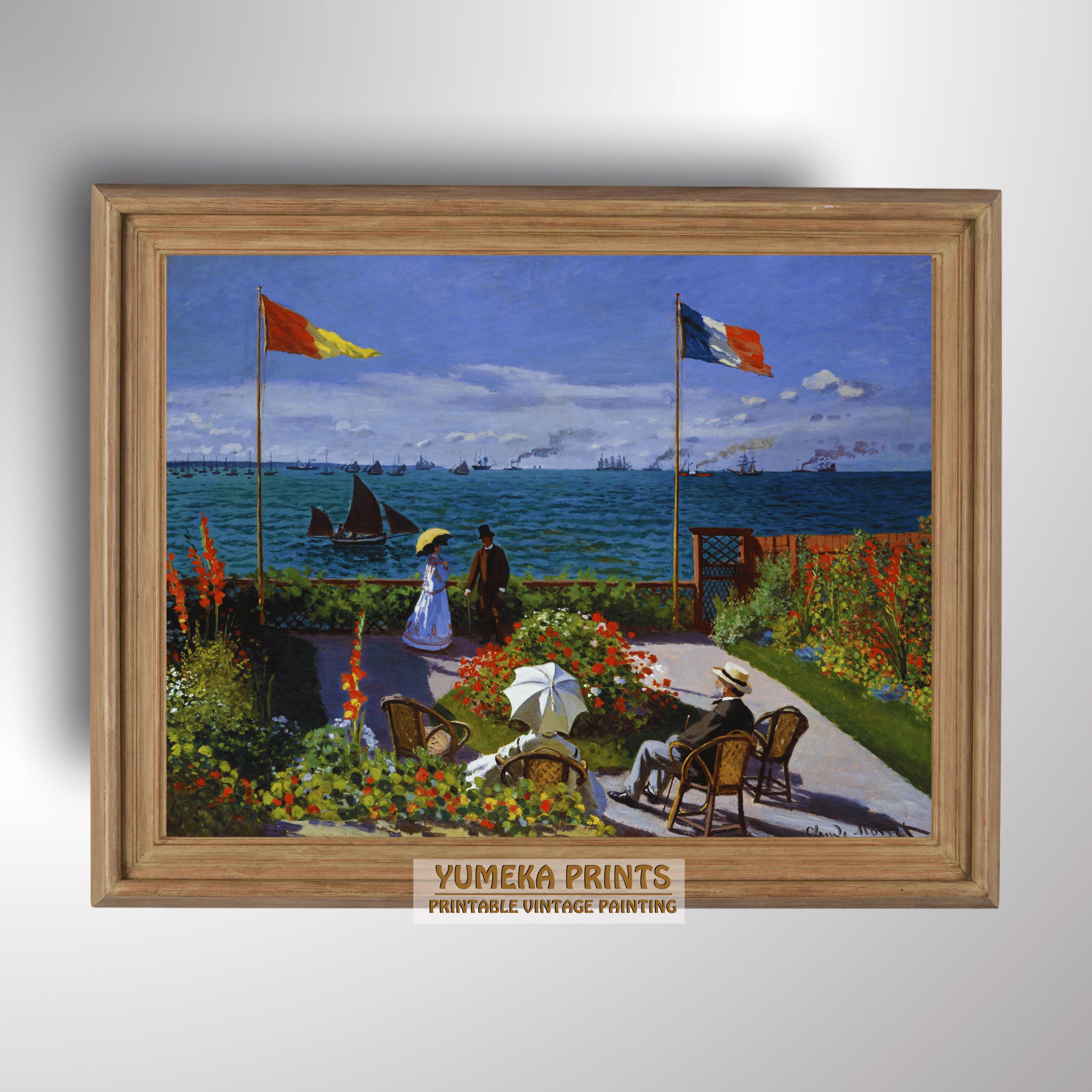 The Garden at Sainte-adresse by Claude Monet - Impressionist