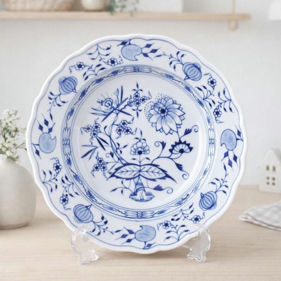 Rare Meissen Blue Onion Deep Plate 24 Cm - German Porcelain - Etsy