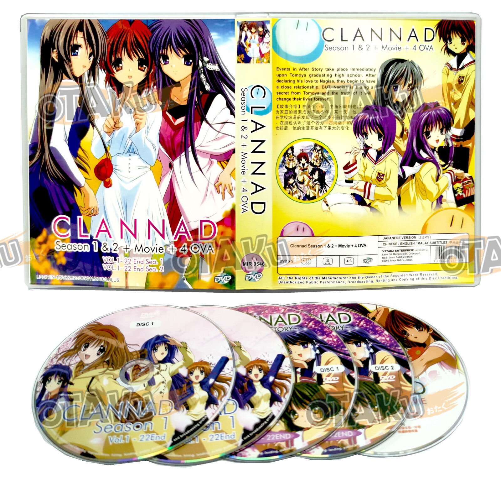 DVD Anime CLANNAD Complete Boxset Season 1&2 + Movie + 4 OVA