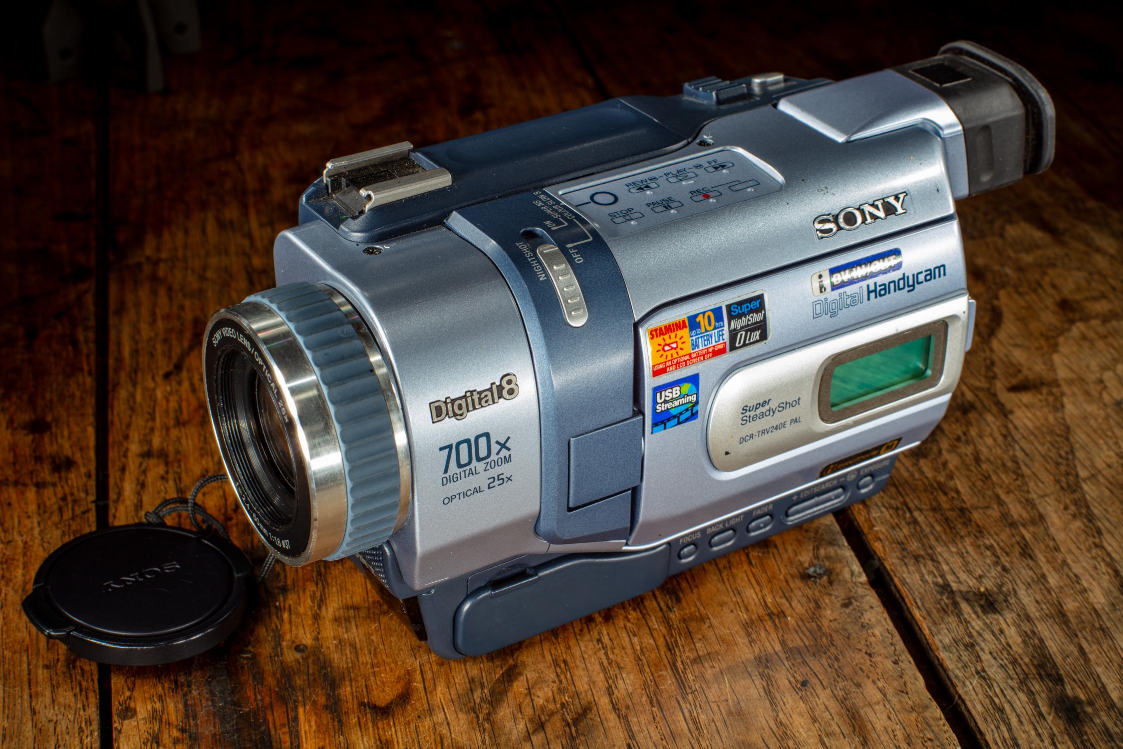 Vintage Video Camera Sony DCR-TRV240E Pal Digital 8 Handycam