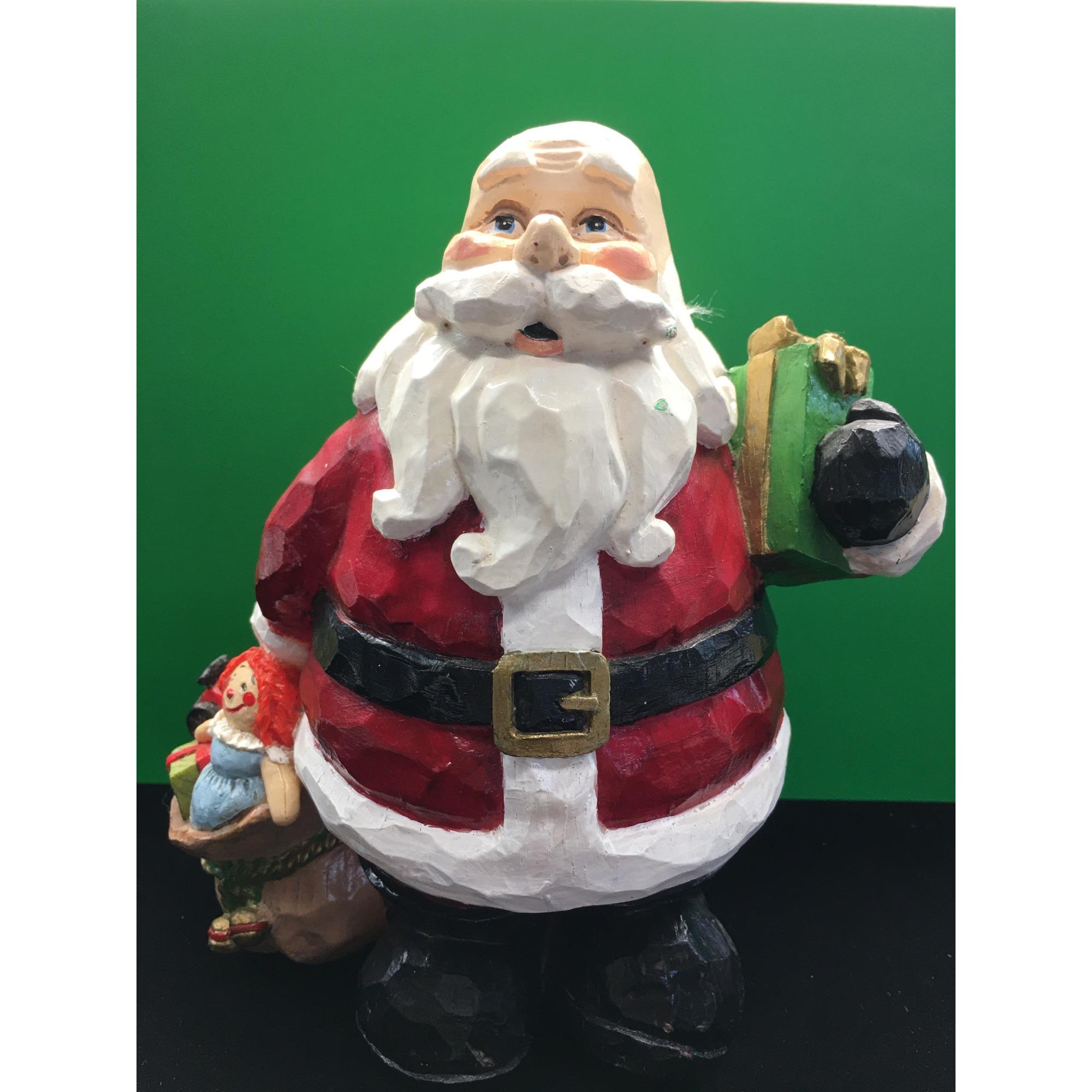 ヴィンテージ サンタクロース おもちゃの袋とプレゼントの置物
