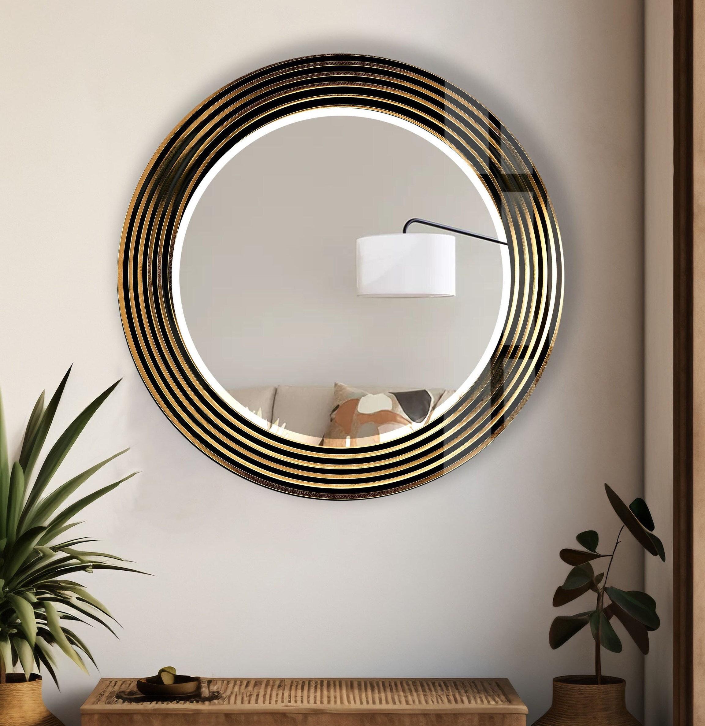 金色の壁掛けミラー - Etsy 日本