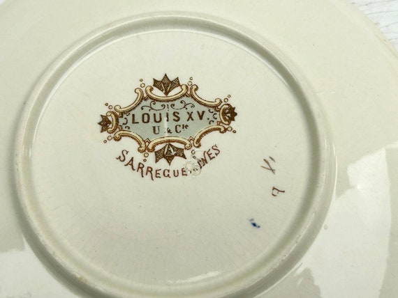 Set of 2 Vintage Sarreguemines Coasters - Louis XV - French