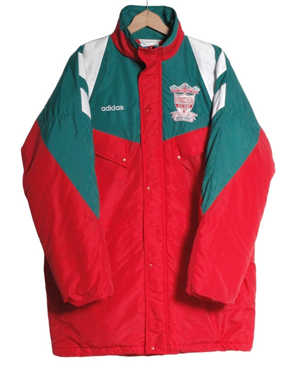 Vintage 1992-1993 Liverpool Adidas 1992-93 Centenary Bench Coat