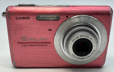 Casio Exilim EX-Z75 Digital Camera 7.2MP Pink W/NEW BATTERY & BOX