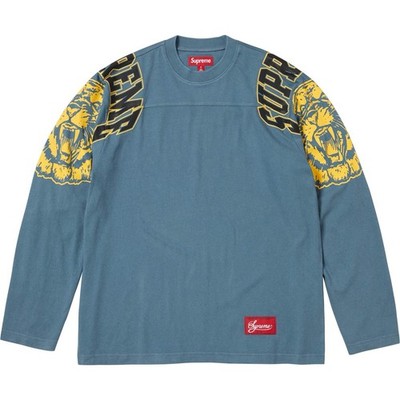 Supreme MASCOT L/S FOOTBALL TOP Slate FW25 Size XXL Cotton Jersey