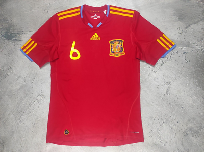 Spain Home Jersey 2010 World Cup Winners Andres Iniesta #6 Adidas