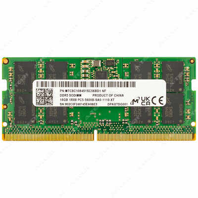 Micron 16GB DDR5 5600 PC5-44800 1Rx8 SODIMM Laptop Memory RAM