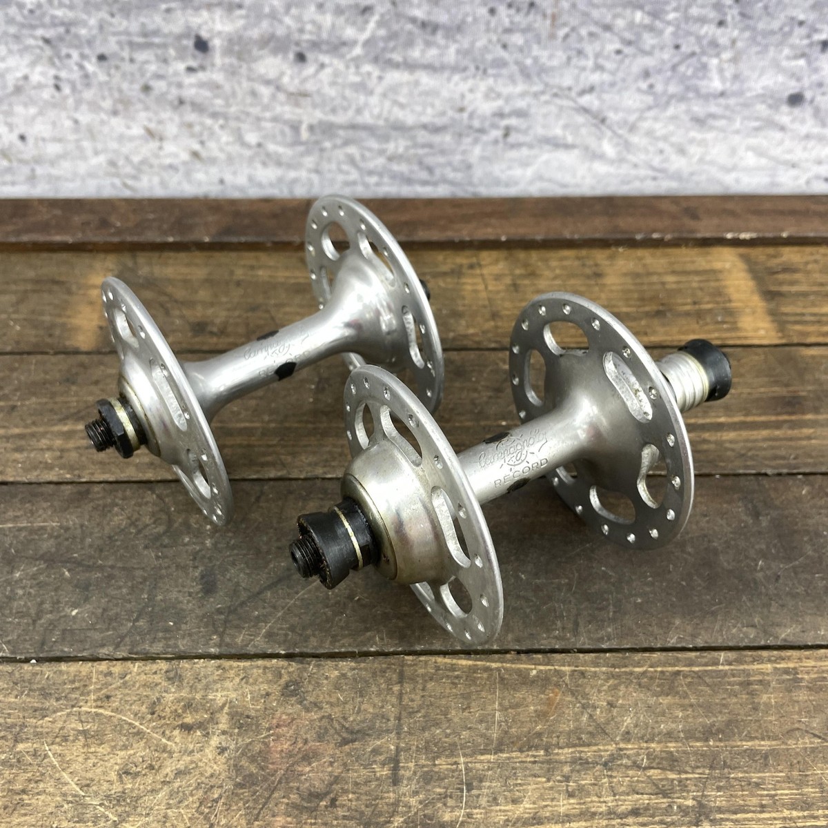 Vintage Campagnolo Record High Flange 36 36h Hub Set Italian