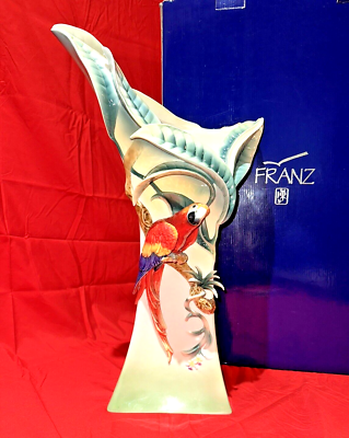 Franz Collection Paradise Calling Parrot Vase FZ00744 Limited