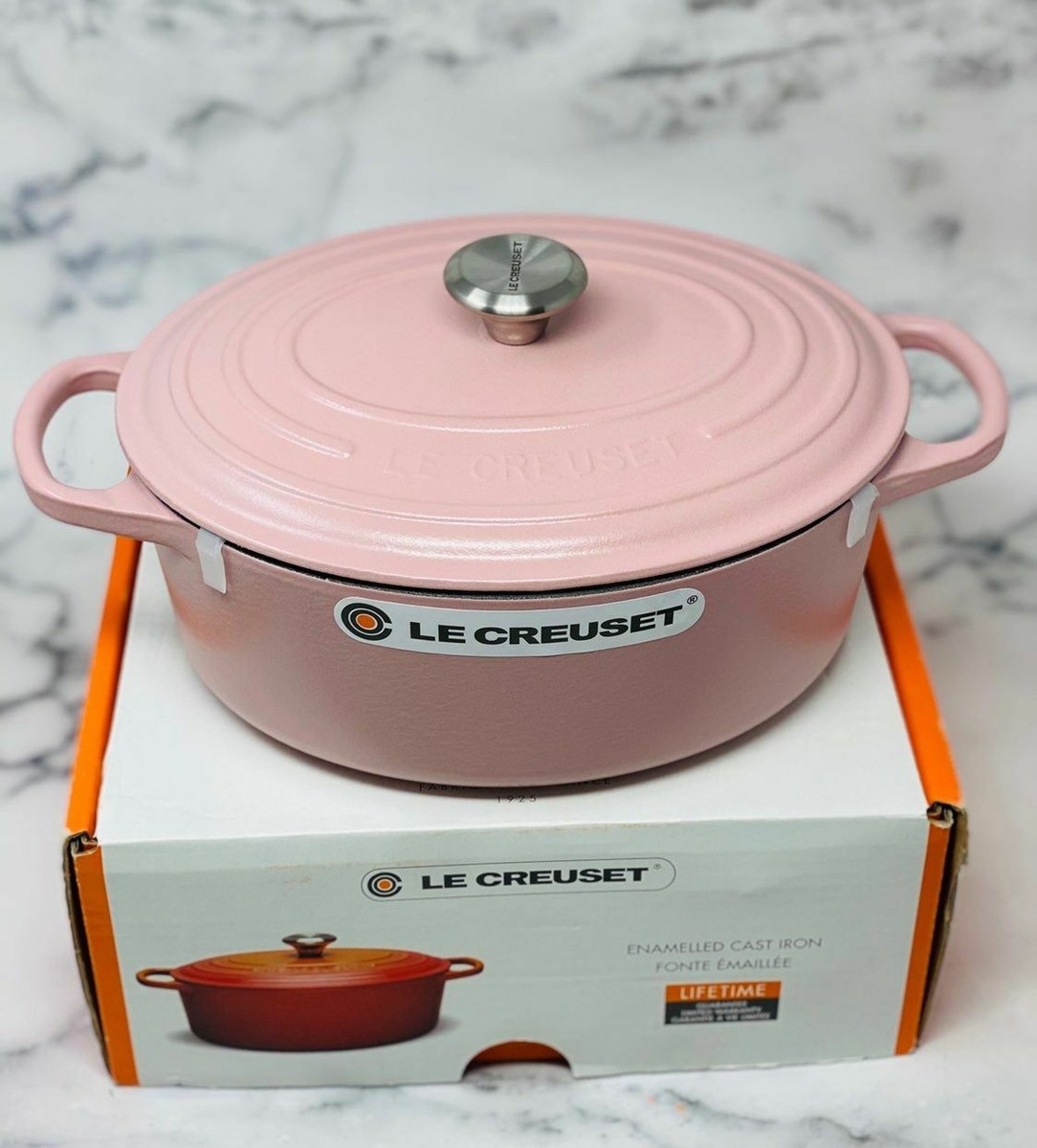 SUGAR PINK! LE CREUSET 3.5 QT SIGNATURE OVAL DUTCH OVEN MADE in
