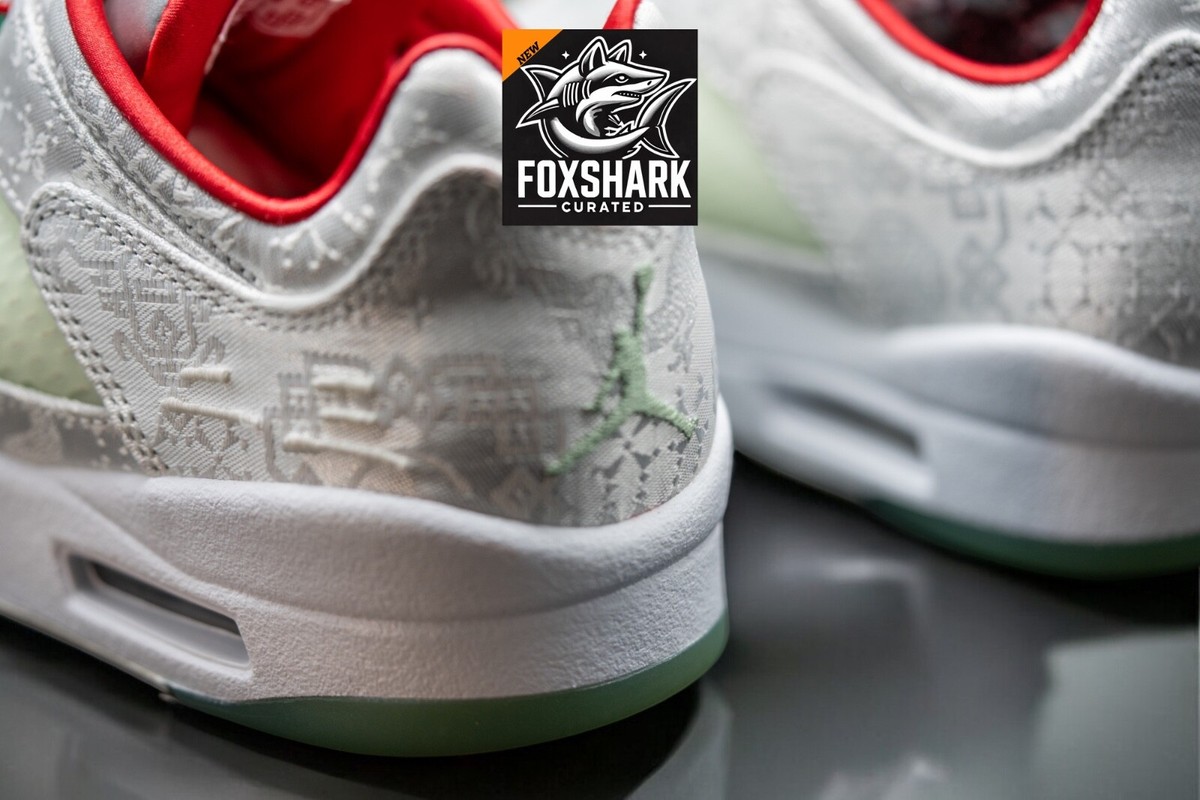 Size 8M #242 of 250 Clot X Air Jordan 5 Low White Satin Box Promo