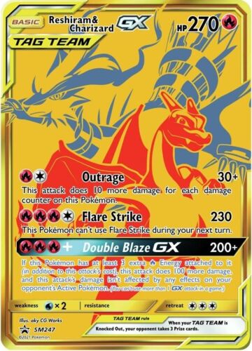 Pokemon Japanese SM10 007/095 Reshiram & Charizard GX 2019 FA PSA
