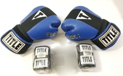 Title Boxing Gel Gloves SZ. M, 2 Sets of Hand Wraps & Gym Bag | eBay