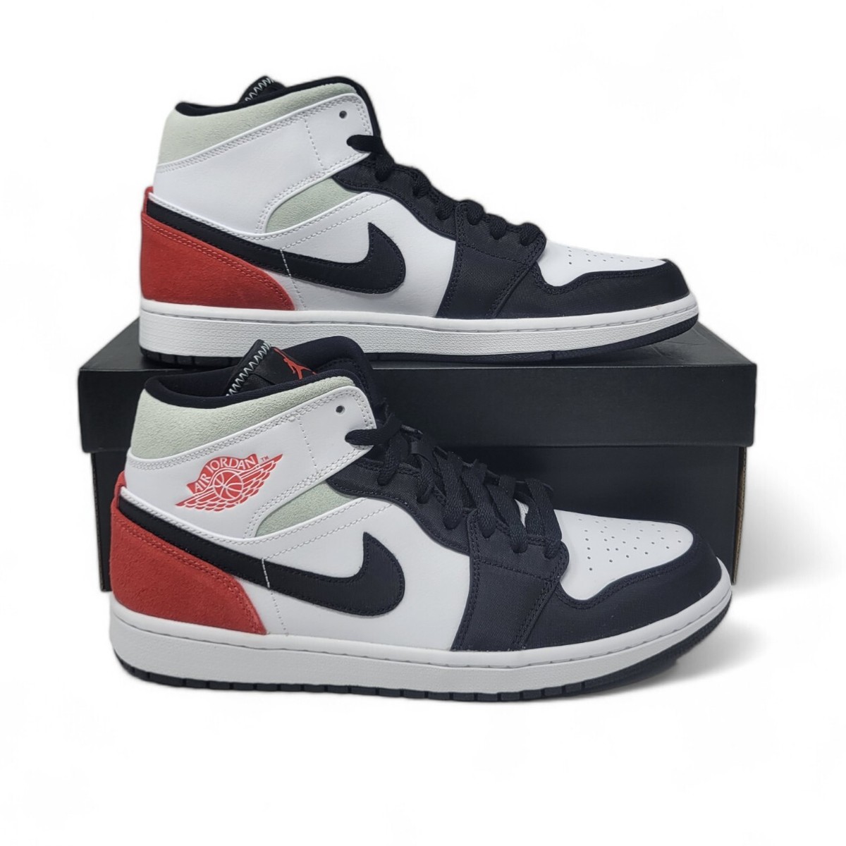 Nike Air Jordan 1 Mid SE Basketball Shoes Men's Size 10 Red Black