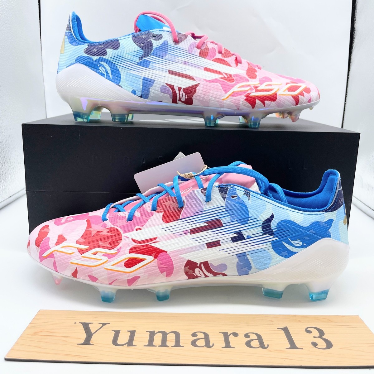 A Bathing Ape × Adidas F50 Elite Fg Clear Pink JS0573 Men's Size