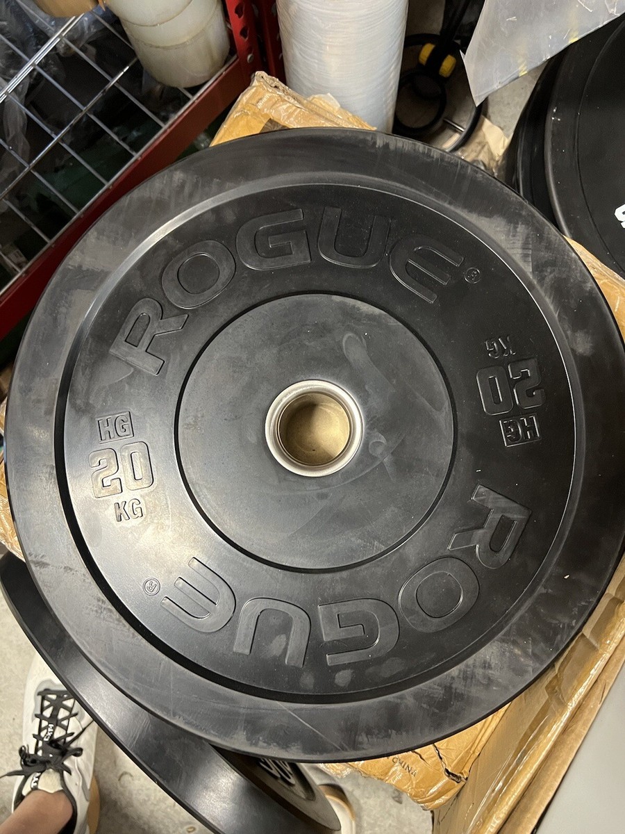 Rogue Fitness HG Black Bumper Plate 20KG SINGLE PLATE ONLY OPEN