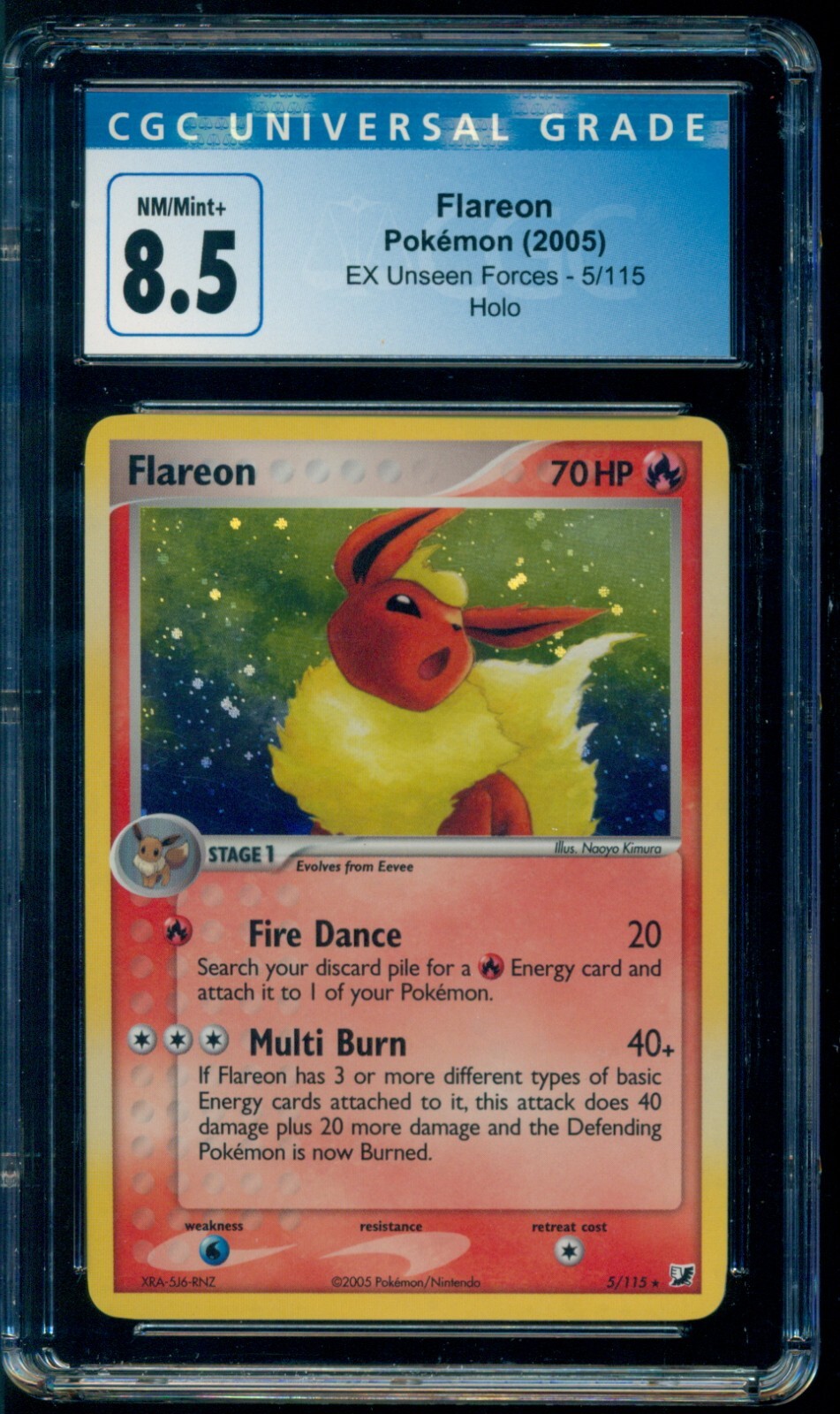 Flareon 2005 EX: Unseen Forces #005/115 Holo Price Guide - Sports