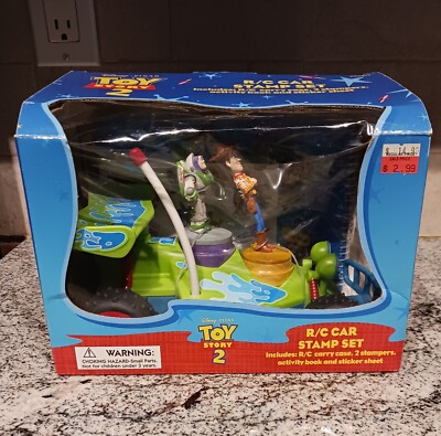 Vintage 1999 Disney Pixar Toy Story 2 RC Car Stamp Set Woody Buzz