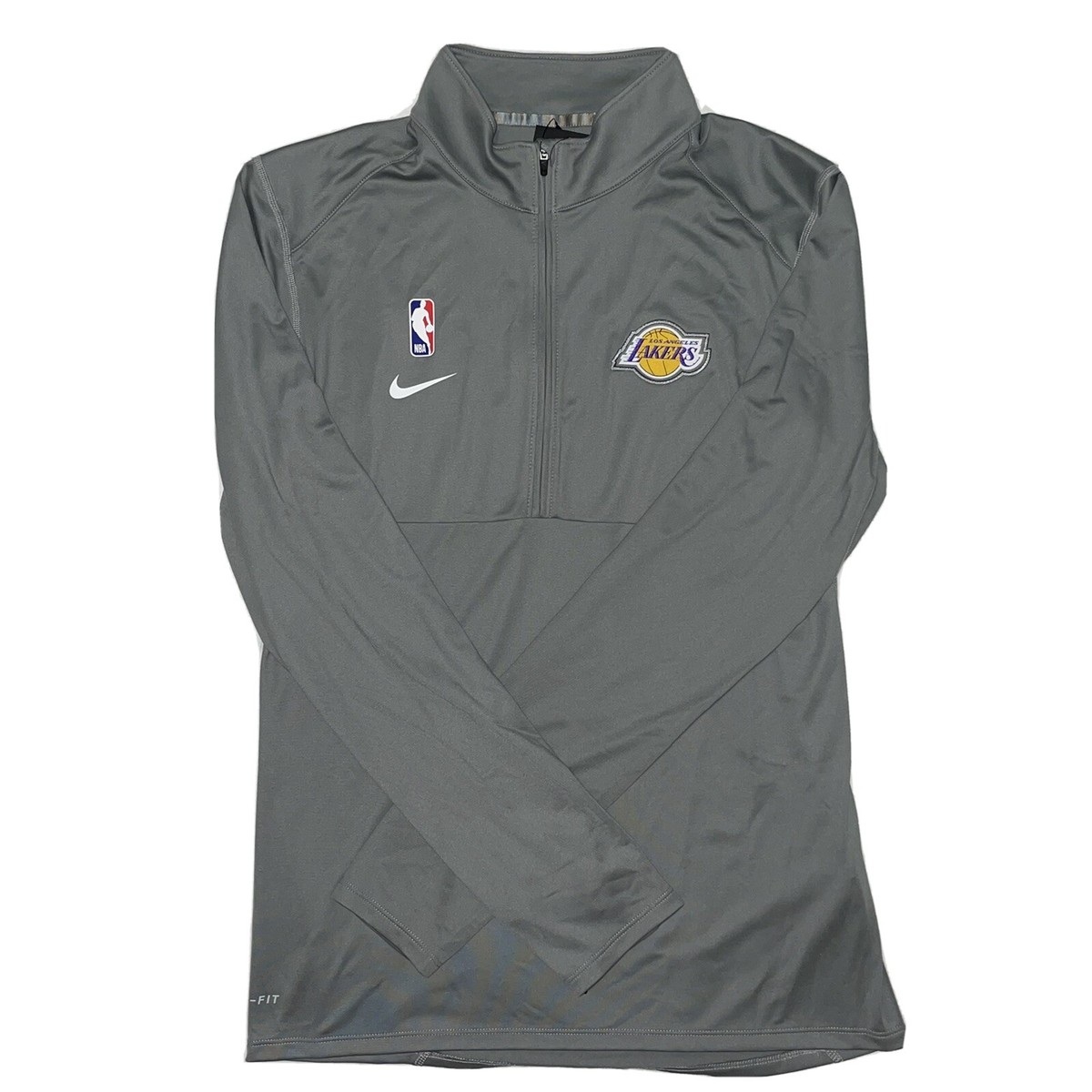 New Nike NBA LA Lakers DRI-FIT 1/4 Zip Coaches Jacket AV1748-002
