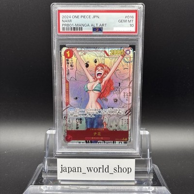 PSA 10 Nami OP01-016 Manga Alt Art ONE PIECE Card The Best