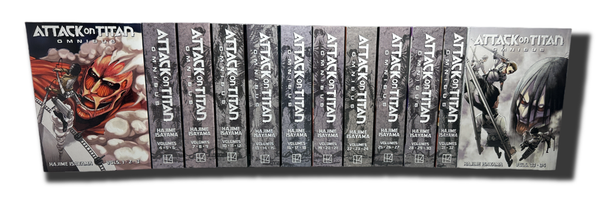 Attack On Titan Omnibus Volumes 1-12 (1-34) BRAND NEW Complete