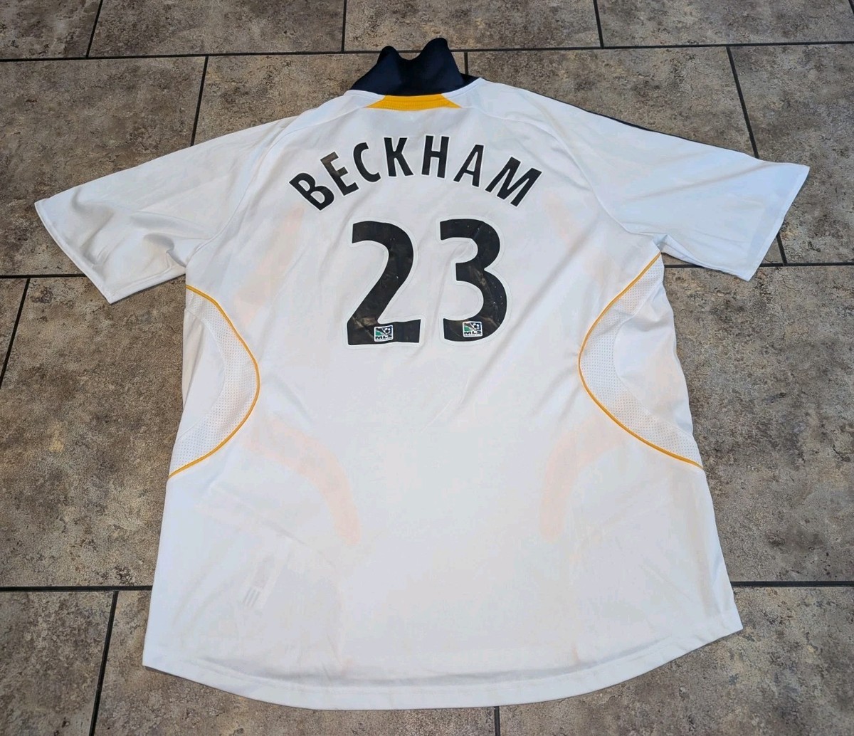 David Beckham LA Galaxy Adidas Jersey Sz XXL #23 2007-08 MLS Vtg