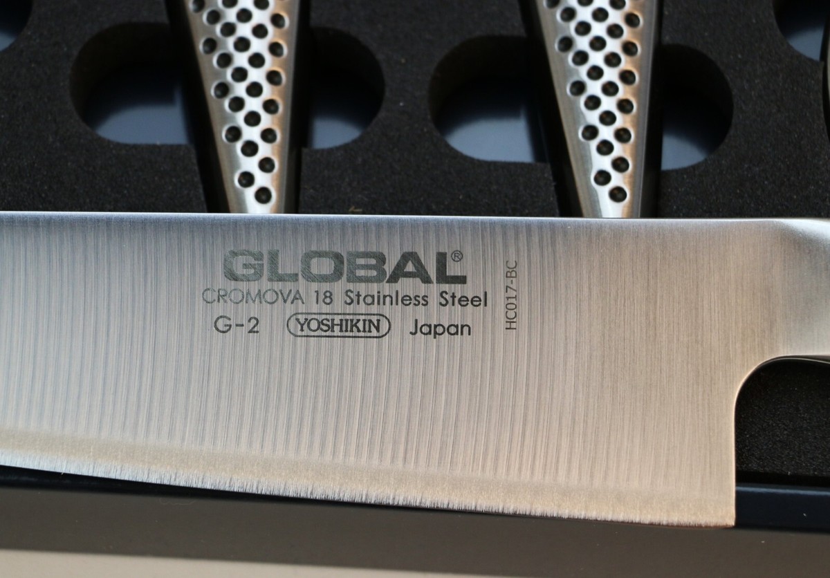 Global Knife Set Stainless Steel Professional Yoshikin Made in
