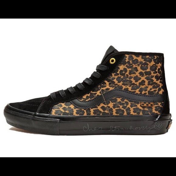 Vans Skate Sk8-hi Cher Strauberry Leopard Print Shoes Sneakers