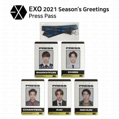 Exo 2021 Season's Greetings Press Pass Photocard Lanyard Baekhyun