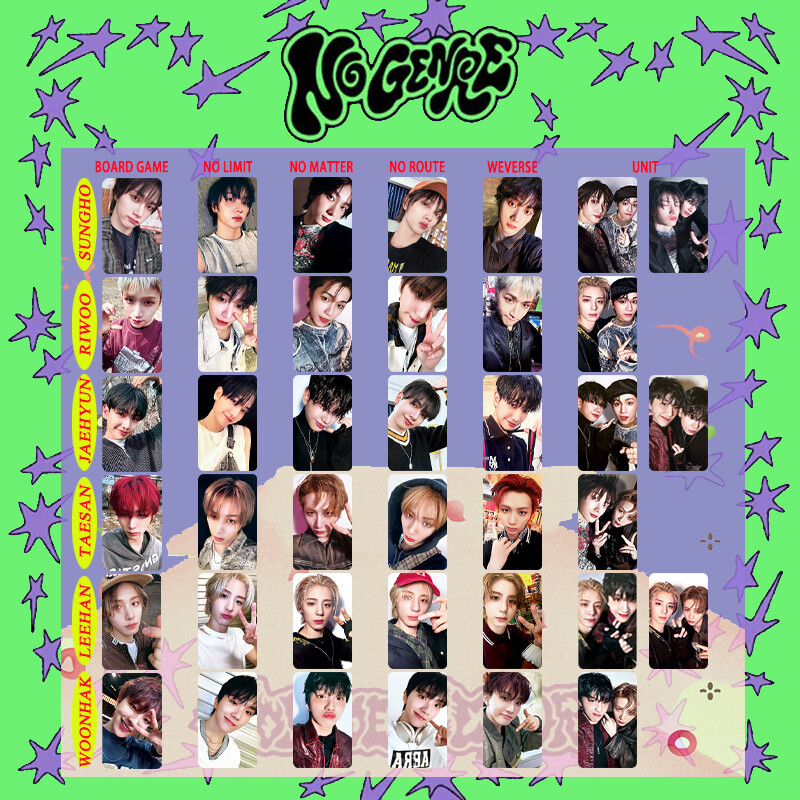 6pcs/set BOYNEXTDOOR NO GENRE Member Self Made Photo Cards