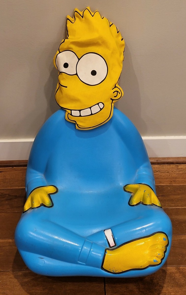 Vintage Bart Simpson Rockin TV Chair Simpsons Mattel 1990 RARE HTF