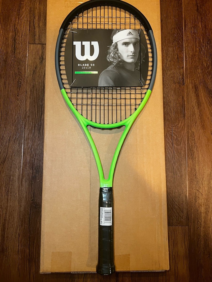 Wilson Blade 98 (16x19) V7 Tennis Racquet -- Reverse Green - Grip