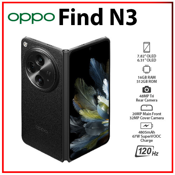 NEW OPPO Find N3 5G 16GB+512GB BLACK GLOBAL Ver. Dual SIM Android