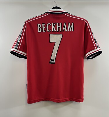 Manchester United Beckham 7 Home Football Shirt 1998/00 Adults