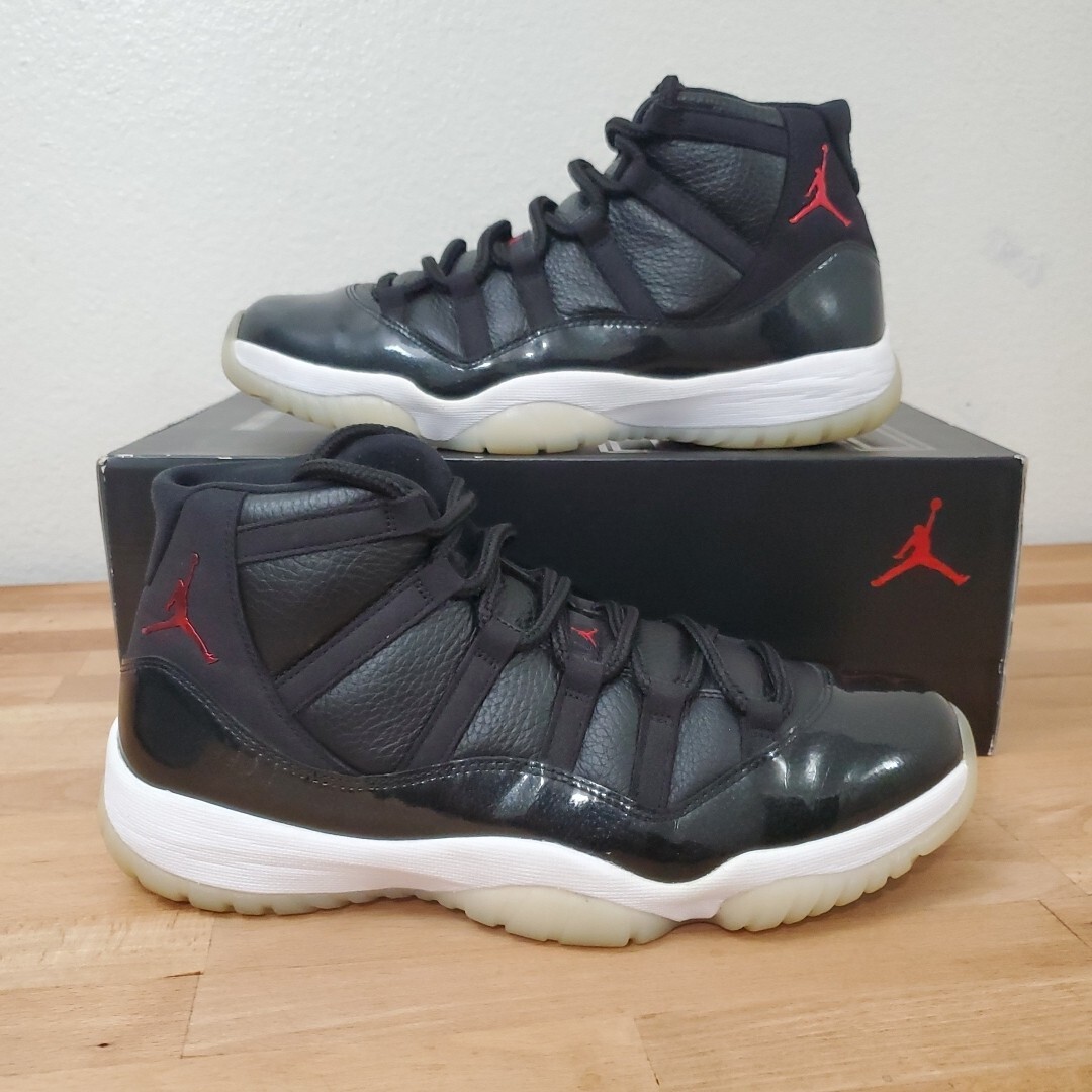 Nike Air Jordan Retro XI 11 OG 72-10 Mens Size 11 Black White Red