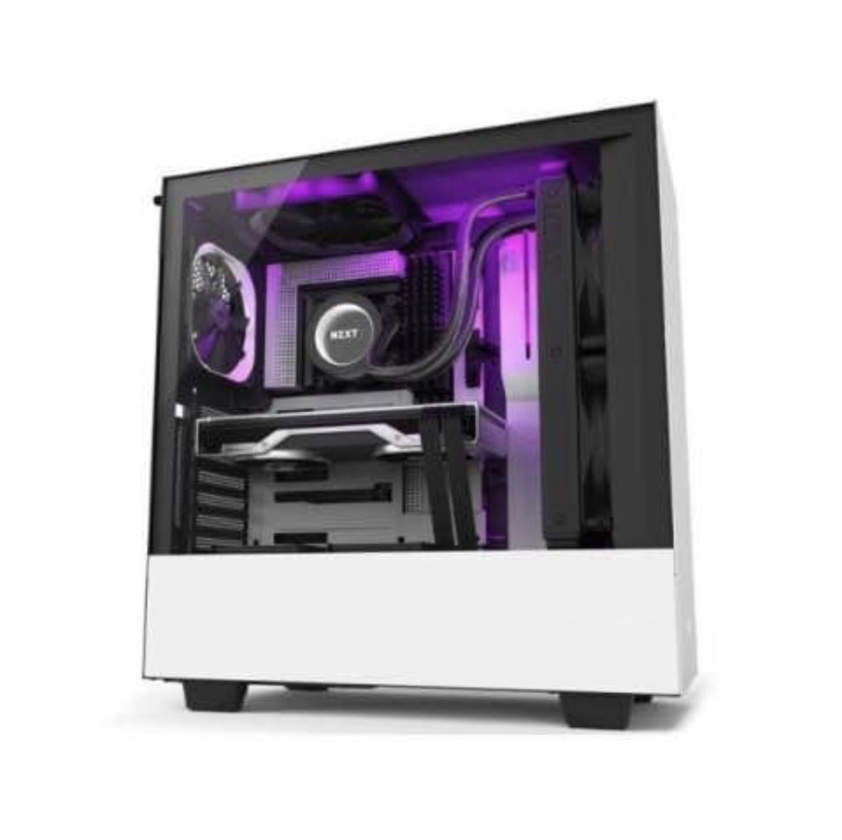 NZXT H510 Premium Compact Mid-tower ATX Case - White FULL BUILD