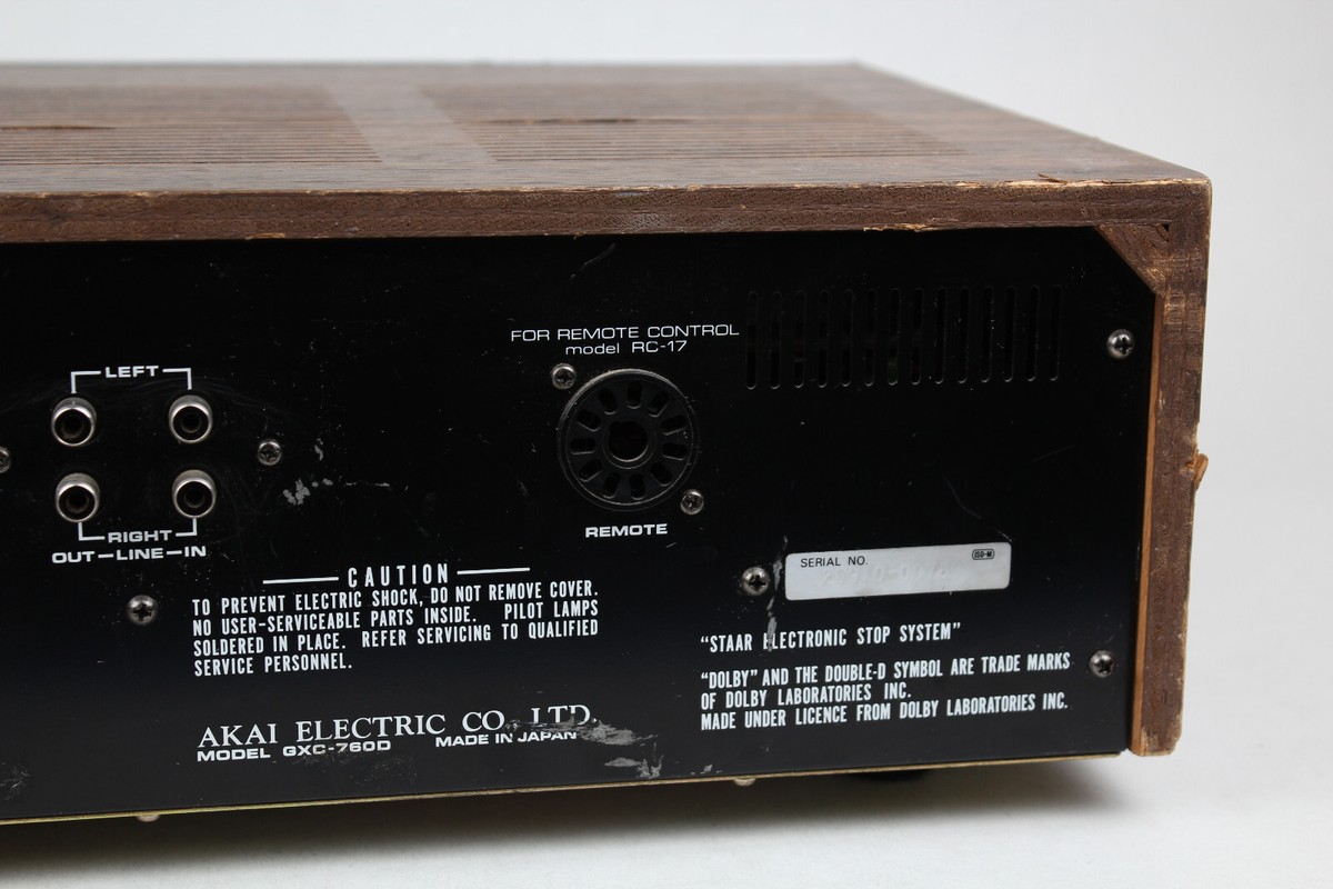 Akai GXC 760D 3-Head Dual Capstan Stereo Cassette Tape Deck(PARTS