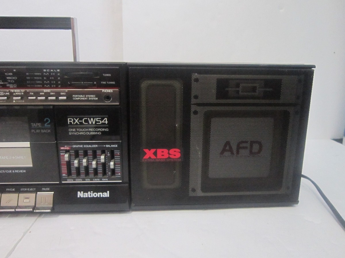VTG National RX-CW54F Portable Stereo Radio and Cassette BoomBox