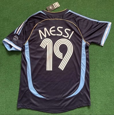 Argentina 2006 World Cup Lionel Messi Away Soccer Jersey #19 Size