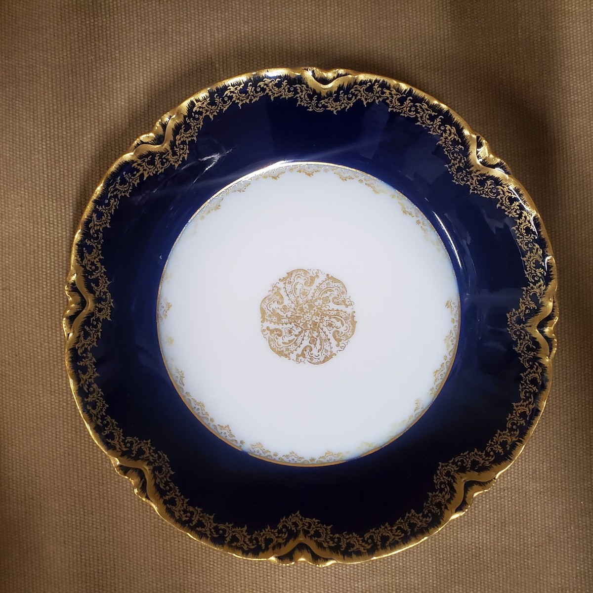 Antique 1888-1896 Haviland Limoges - Bowl - Cobalt Blue & Gold
