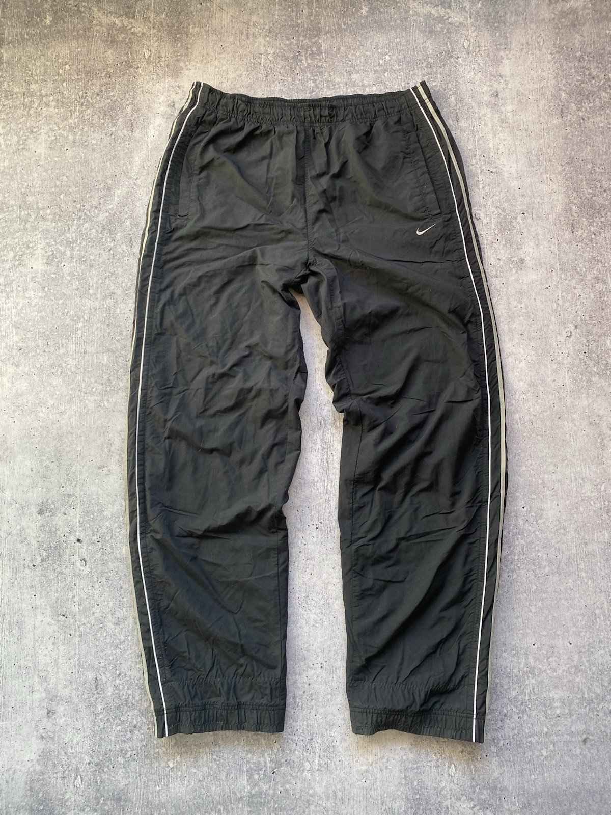 Vintage Nike Y2K Nylon Track Pants Double Swoosh Size XL | eBay