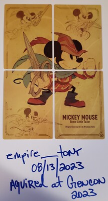 Disney Lorcana TCG MICKEY MOUSE Brave Little Tailor 4 Card Puzzle