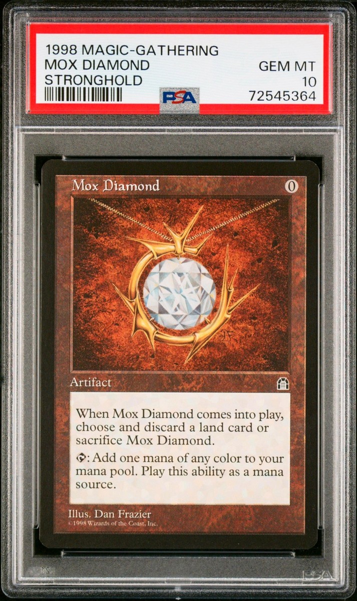 1998 Magic The Gathering Stronghold Mox Diamond PSA 10 GEM MINT | eBay
